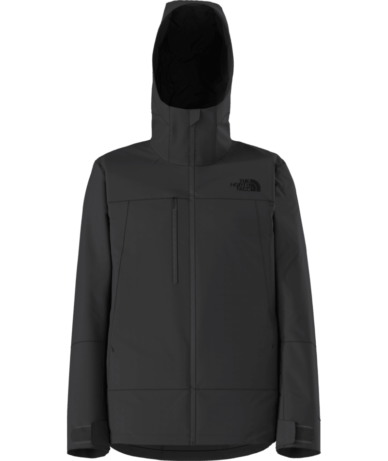 The North Face Men's Descendit Jacket — DryVent Ski Shell, Helmet-Compatible Hood (Rose Tan / TNF Black)