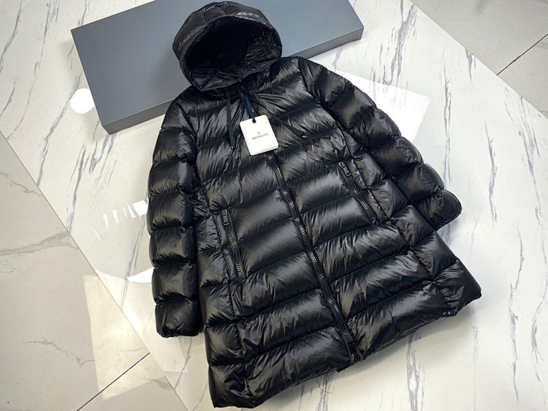 Moncler Hooded Long Puffer Down Jacket – Women's Maxi Length Luxury Coat