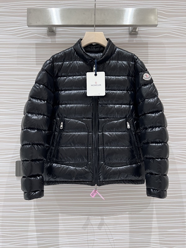 Moncler Acorus Stand Collar Lightweight Down Jacket – Black