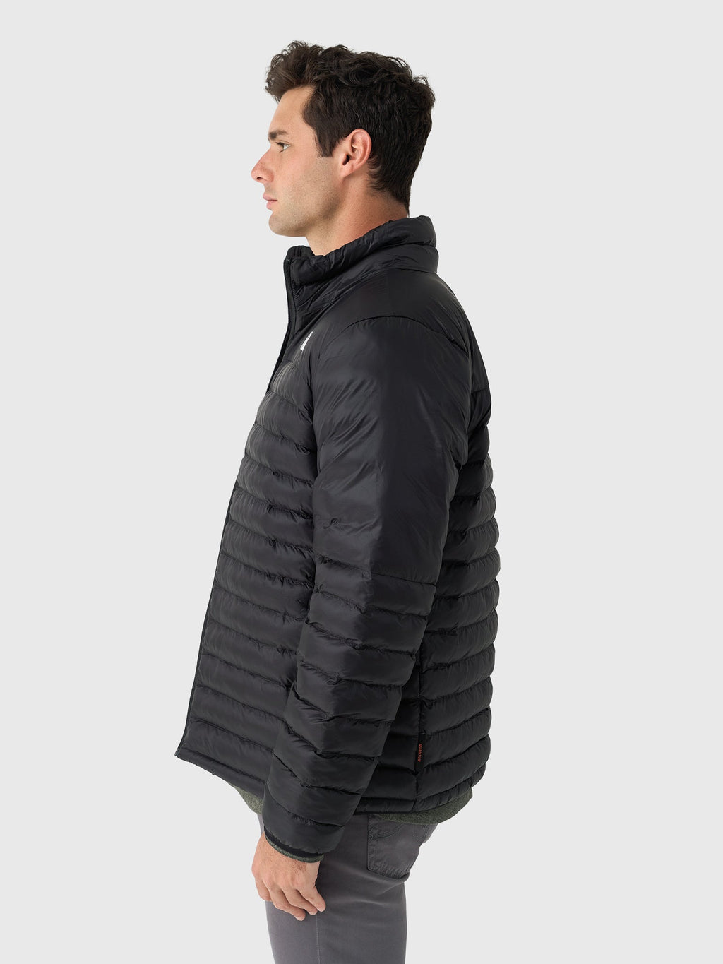 The North Face Men's Terra Peak Jacket — Ultralight Down Insulated, Fine-Channel Quilt, Slim Fit (TNF Black / Medium Grey)