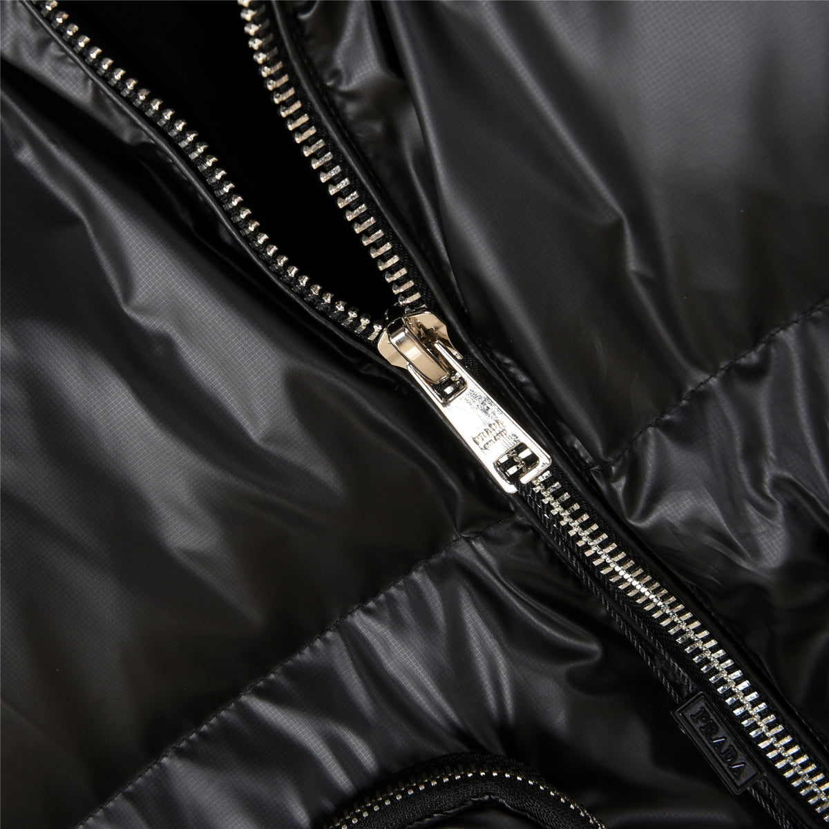 Prada Re-Nylon Down Jacket with Large Pockets