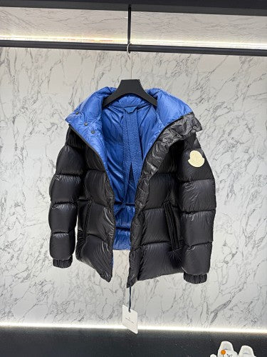 Moncler F055 Stand Collar Down Jacket – Unisex Glossy Black Puffer