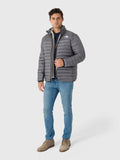 The North Face Men's Terra Peak Jacket — Ultralight Down Insulated, Fine-Channel Quilt, Slim Fit (TNF Black / Medium Grey)