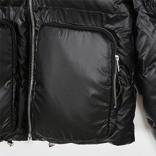 Prada Re-Nylon Down Jacket with Large Pockets