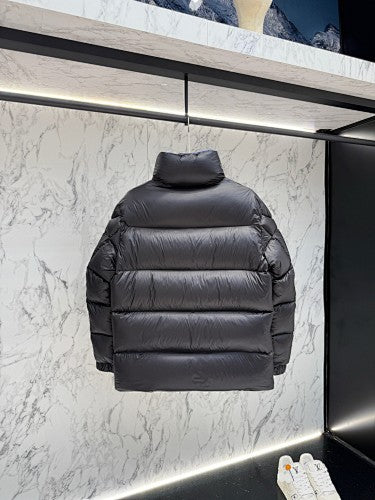 Moncler F055 Stand Collar Down Jacket – Unisex Glossy Black Puffer