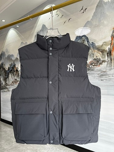 MLB Team Logo Stand Collar Down Vest – Unisex Puffer Gilet
