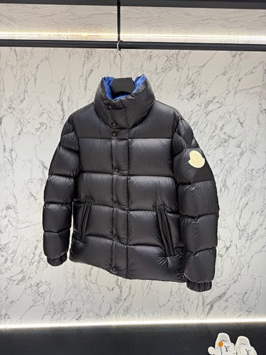 Moncler F055 Stand Collar Down Jacket – Unisex Glossy Black Puffer