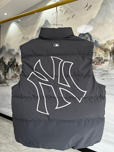 MLB Team Logo Stand Collar Down Vest – Unisex Puffer Gilet