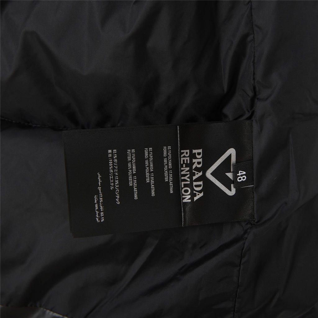 Prada Re-Nylon Down Jacket with Large Pockets