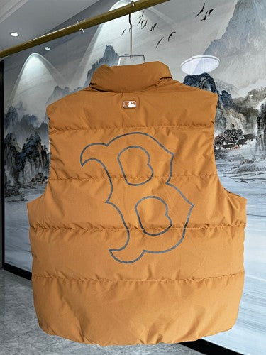 MLB Team Logo Stand Collar Down Vest – Unisex Puffer Gilet