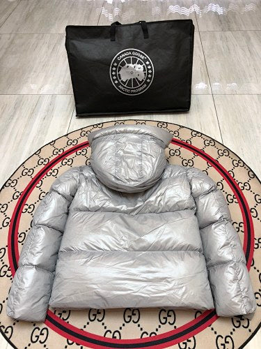 Canada Goose Crofton 2252 Hooded Puffer Down Jacket – Black/Silver