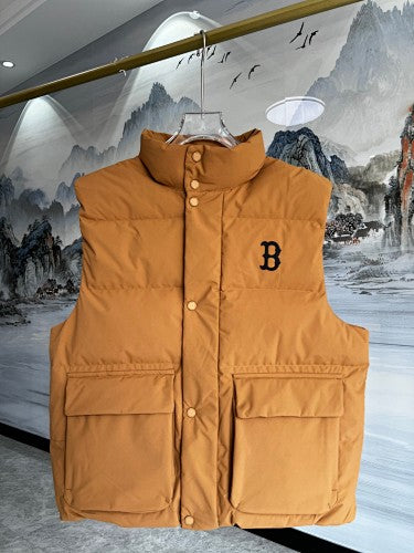 MLB Team Logo Stand Collar Down Vest – Unisex Puffer Gilet