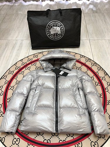 Canada Goose Crofton 2252 Hooded Puffer Down Jacket – Black/Silver