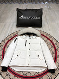 Moose Knuckles Women's Military Down Jacket with Fur Hood