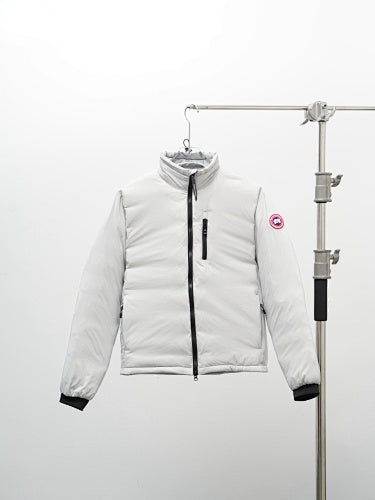 Canada Goose Lodge Stand Collar Down Jacket White