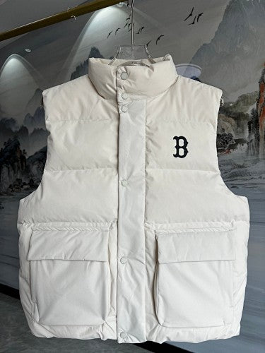 MLB Team Logo Stand Collar Down Vest – Unisex Puffer Gilet