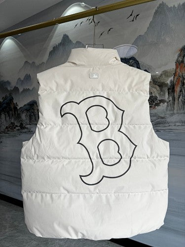 MLB Team Logo Stand Collar Down Vest – Unisex Puffer Gilet