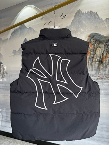 MLB Team Logo Stand Collar Down Vest – Unisex Puffer Gilet