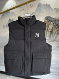 MLB Team Logo Stand Collar Down Vest – Unisex Puffer Gilet