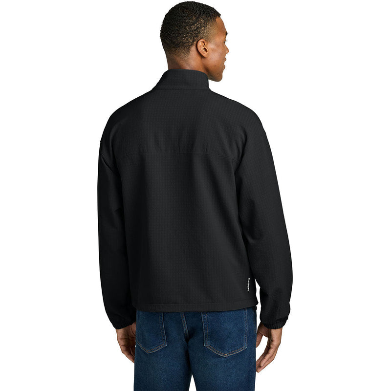 The North Face Men's Mountain Horizon Softshell Jacket — Stretch Woven, Wind-Resistant, Athletic Fit (TNF Black)