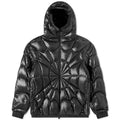 Moncler Spider Violier Down Jacket – Glossy Black Radial Quilt Puffer