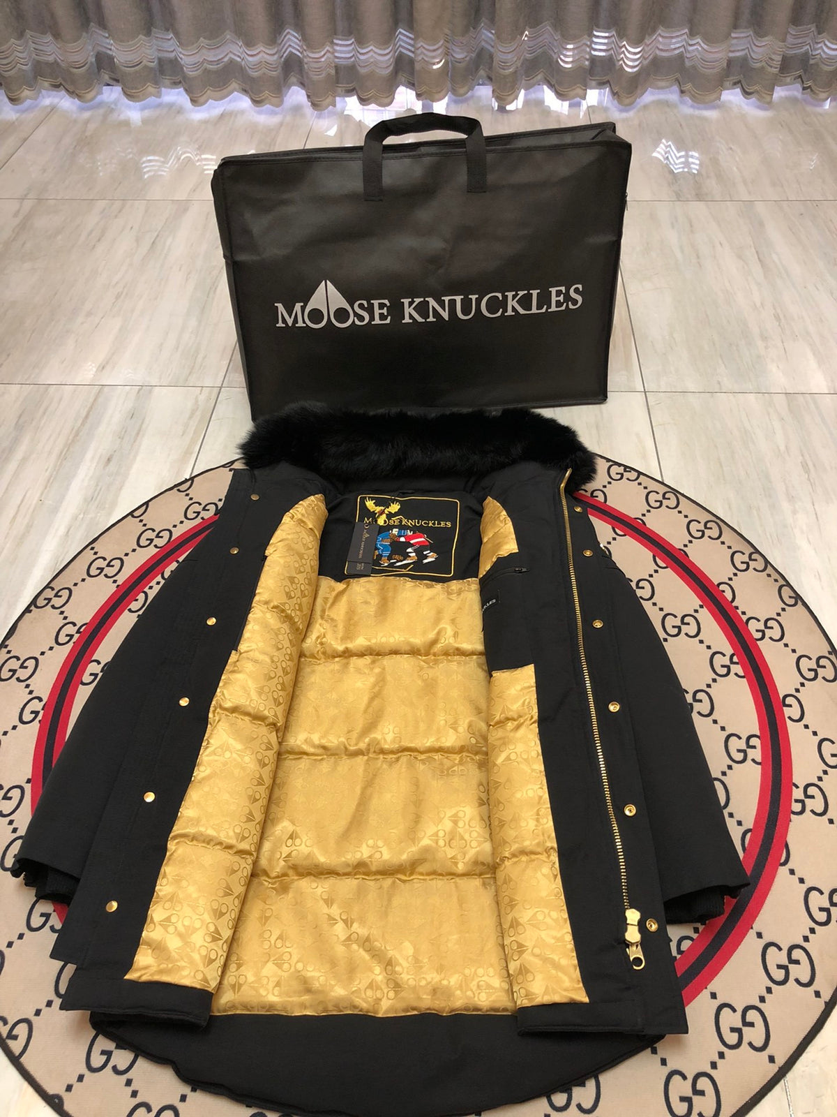 Moose Knuckles Long Parka with Fur Hood — Men's