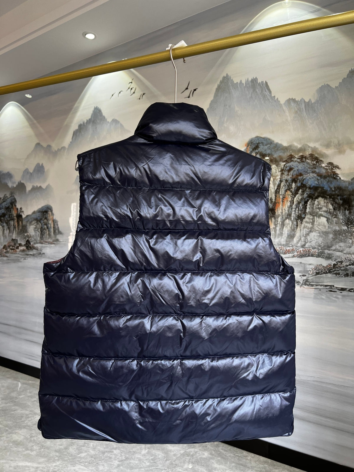 Moncler Snap-Button Stand Collar Down Vest