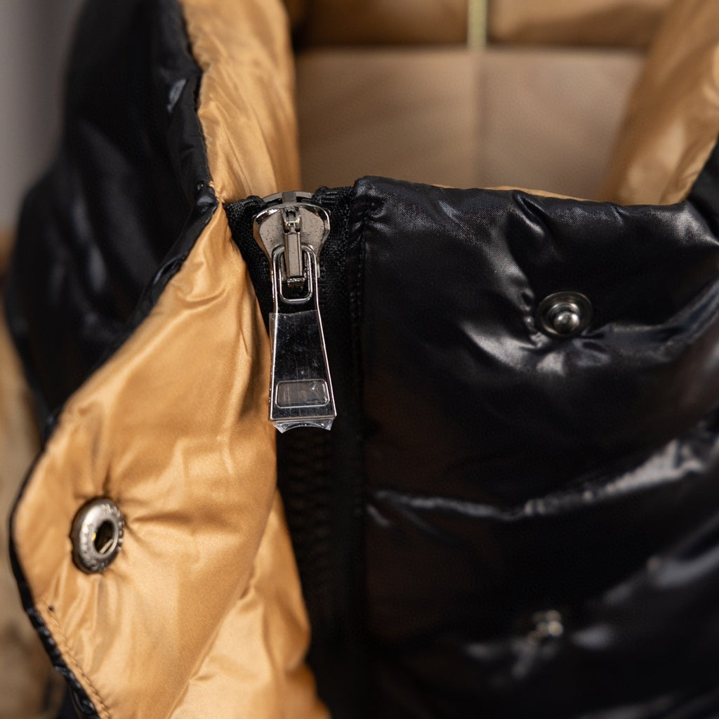 Moncler Two-Tone Down Coat
