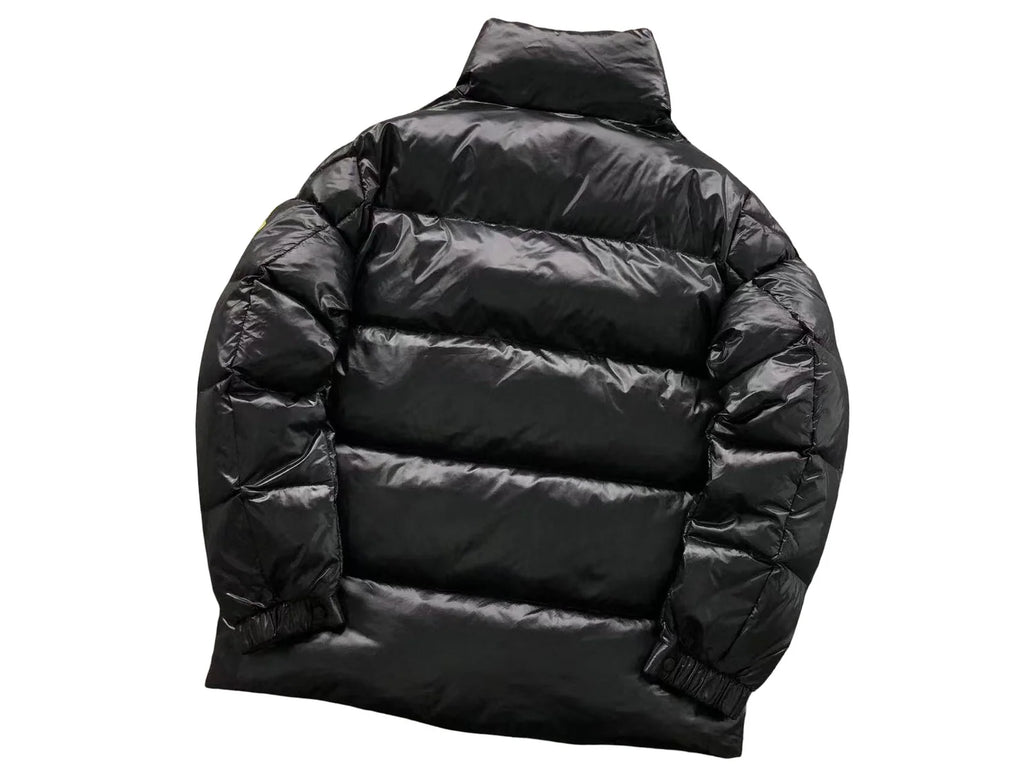 Moncler Sumido Down Jacket – Oversized Gold Badge Black Puffer