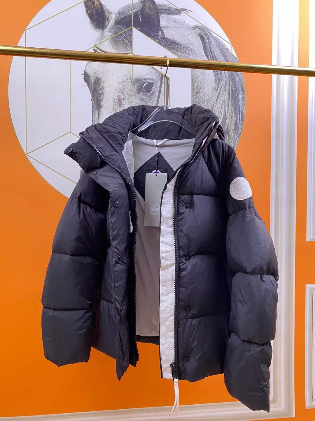 Canada Goose White Label Hooded Down Jacket