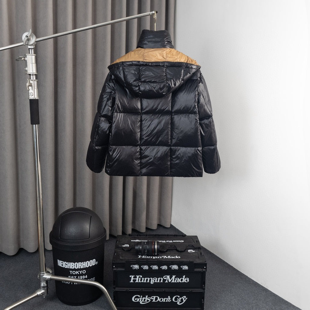 Moncler Two-Tone Down Coat