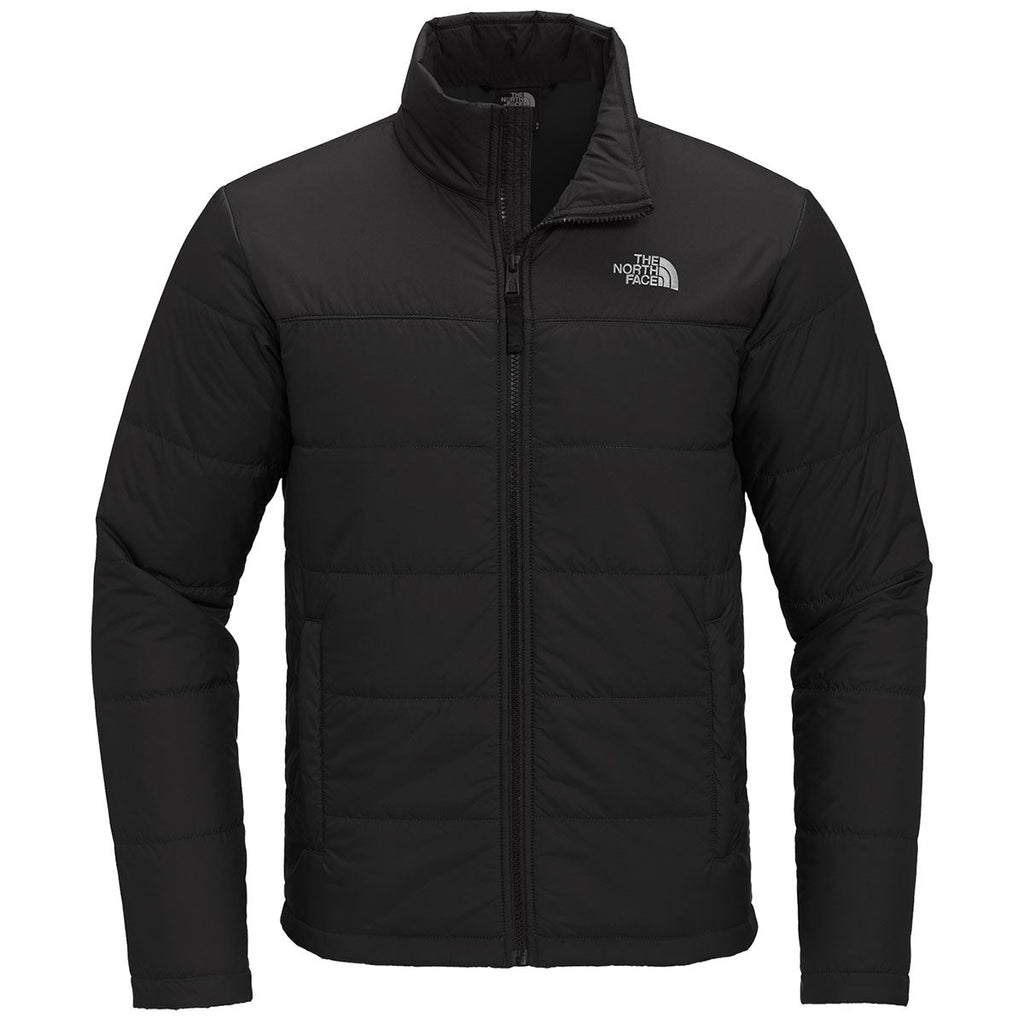 The North Face Men's Everyday Insulated Jacket — Chest Logo, Mixed-Material Quilted Body (TNF Black)