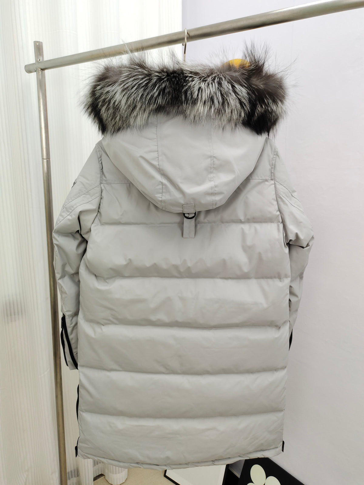 Moose Knuckles Women's Long Down Parka – Fur-Trim Hood Multi-Pocket Coat