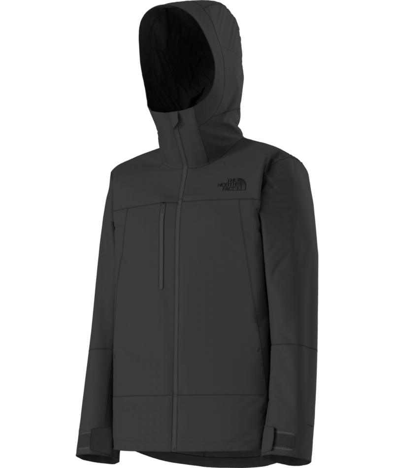 The North Face Men's Descendit Jacket — DryVent Ski Shell, Helmet-Compatible Hood (Rose Tan / TNF Black)