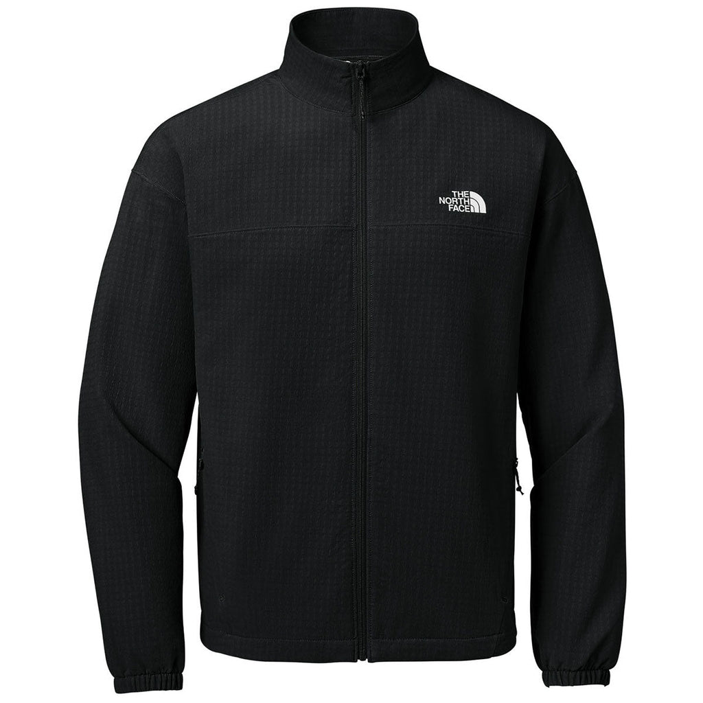 The North Face Men's Mountain Horizon Softshell Jacket — Stretch Woven, Wind-Resistant, Athletic Fit (TNF Black)