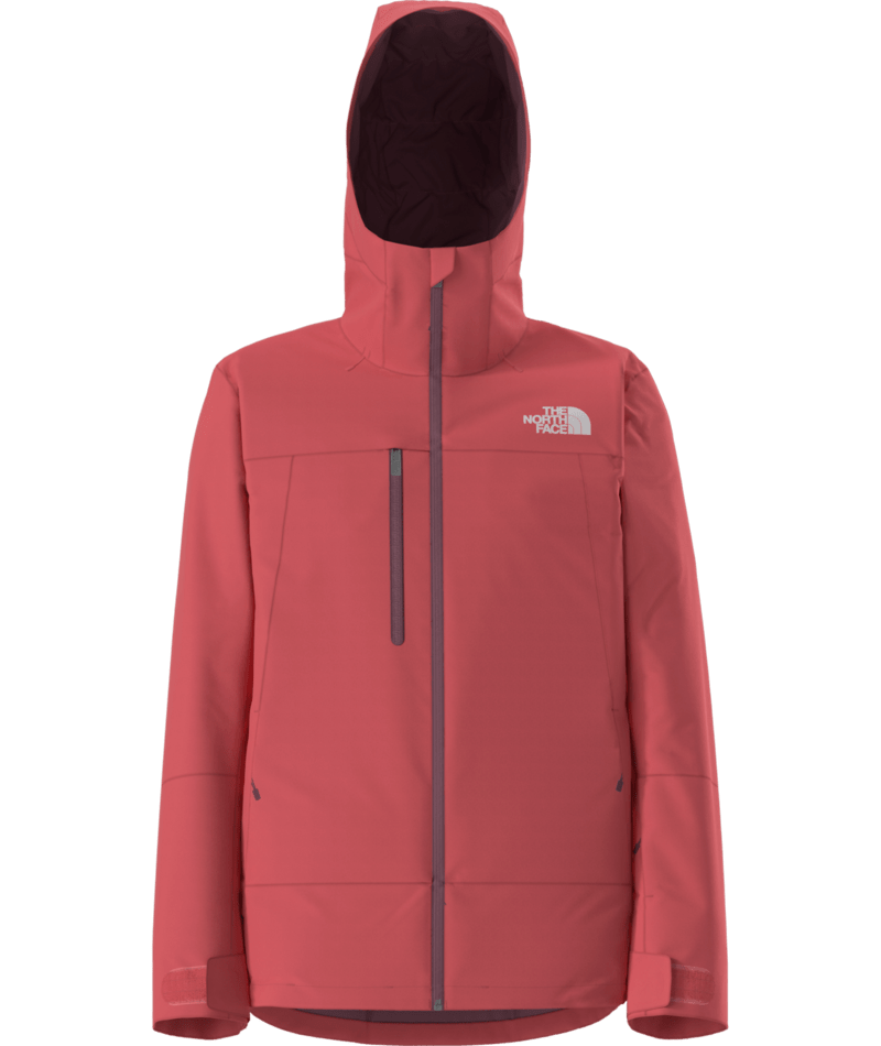 The North Face Men's Descendit Jacket — DryVent Ski Shell, Helmet-Compatible Hood (Rose Tan / TNF Black)