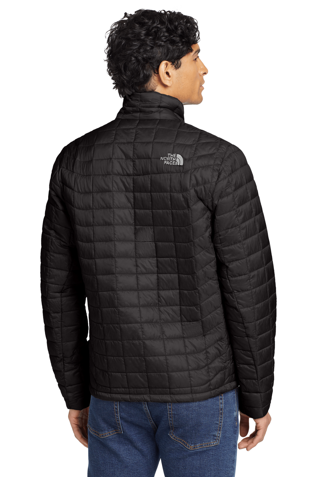 The North Face Men's ThermoBall™ Trekker Jacket — Lightweight Insulated, Square Quilt, Slim Fit (TNF Black)