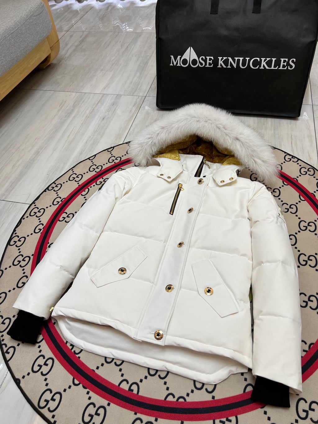 Moose Knuckles Down Jacket with Fur Hood — Women's