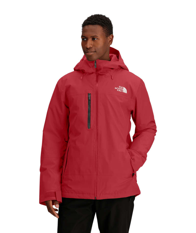 The North Face Men's Descendit Jacket — DryVent Ski Shell, Helmet-Compatible Hood (Rose Tan / TNF Black)