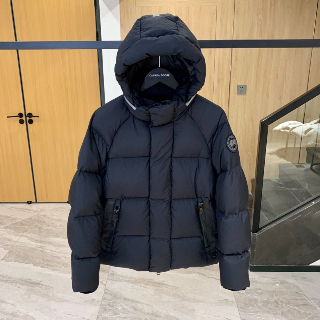 Canada Goose Oversized Hooded Down Jacket — White