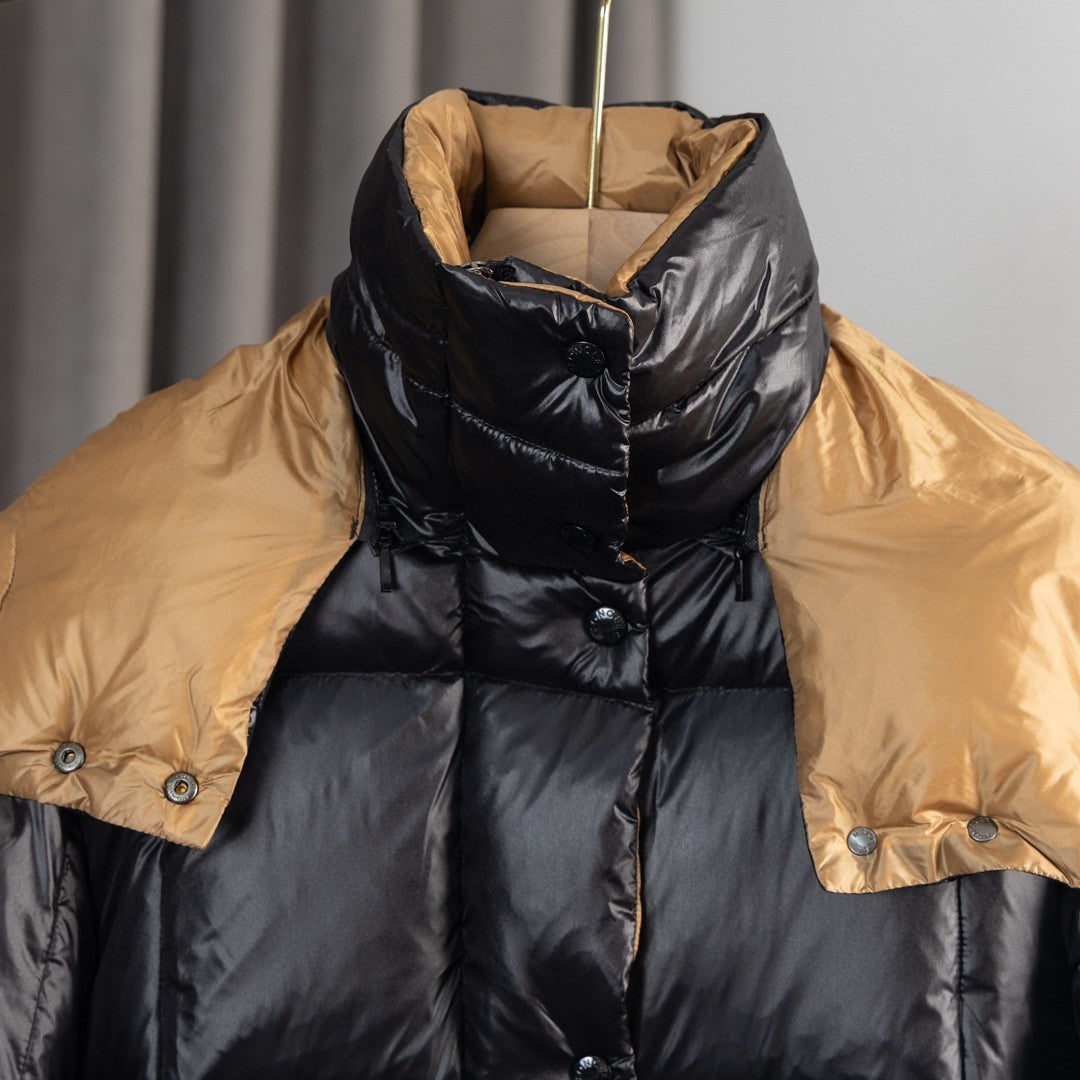Moncler Two-Tone Down Coat