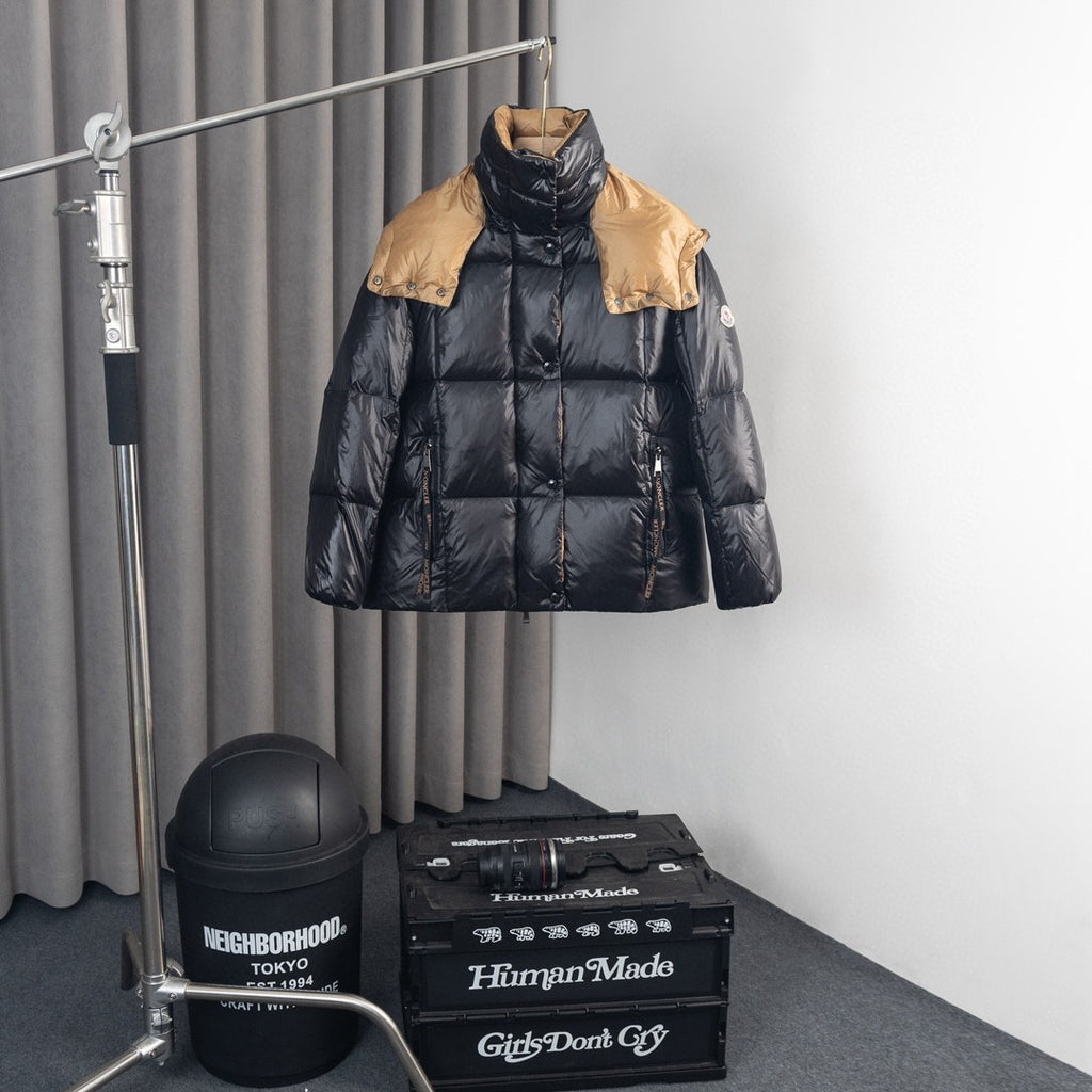 Moncler Two-Tone Down Coat