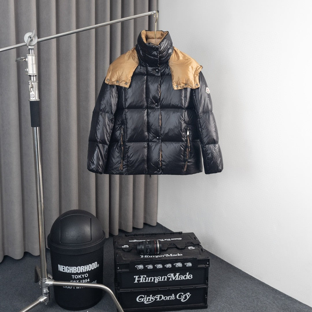 Moncler Two-Tone Down Coat