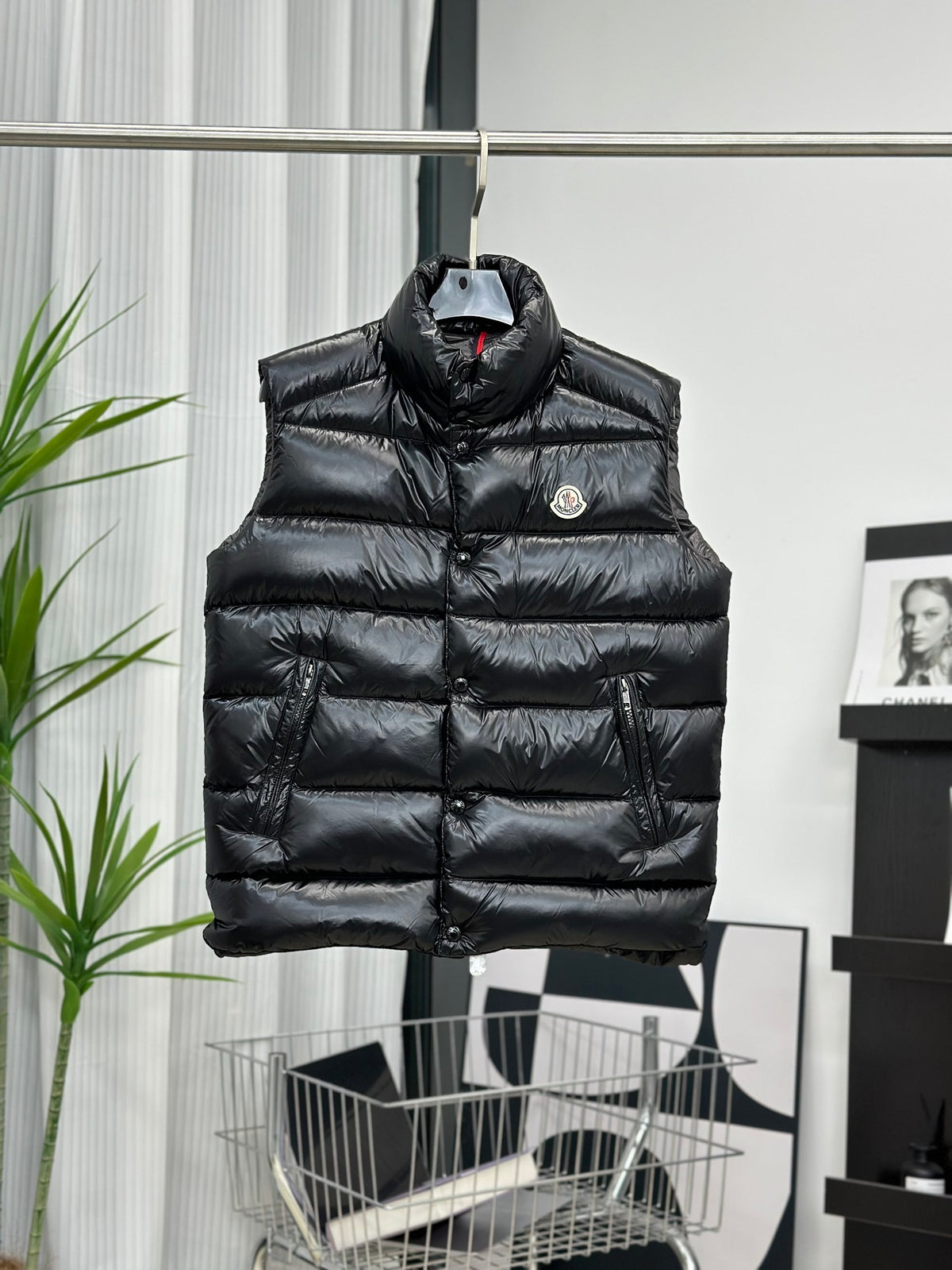 Moncler Snap-Button Stand Collar Down Vest