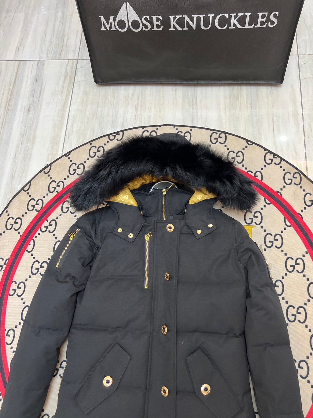 Moose Knuckles Down Jacket with Fur Hood — Women's