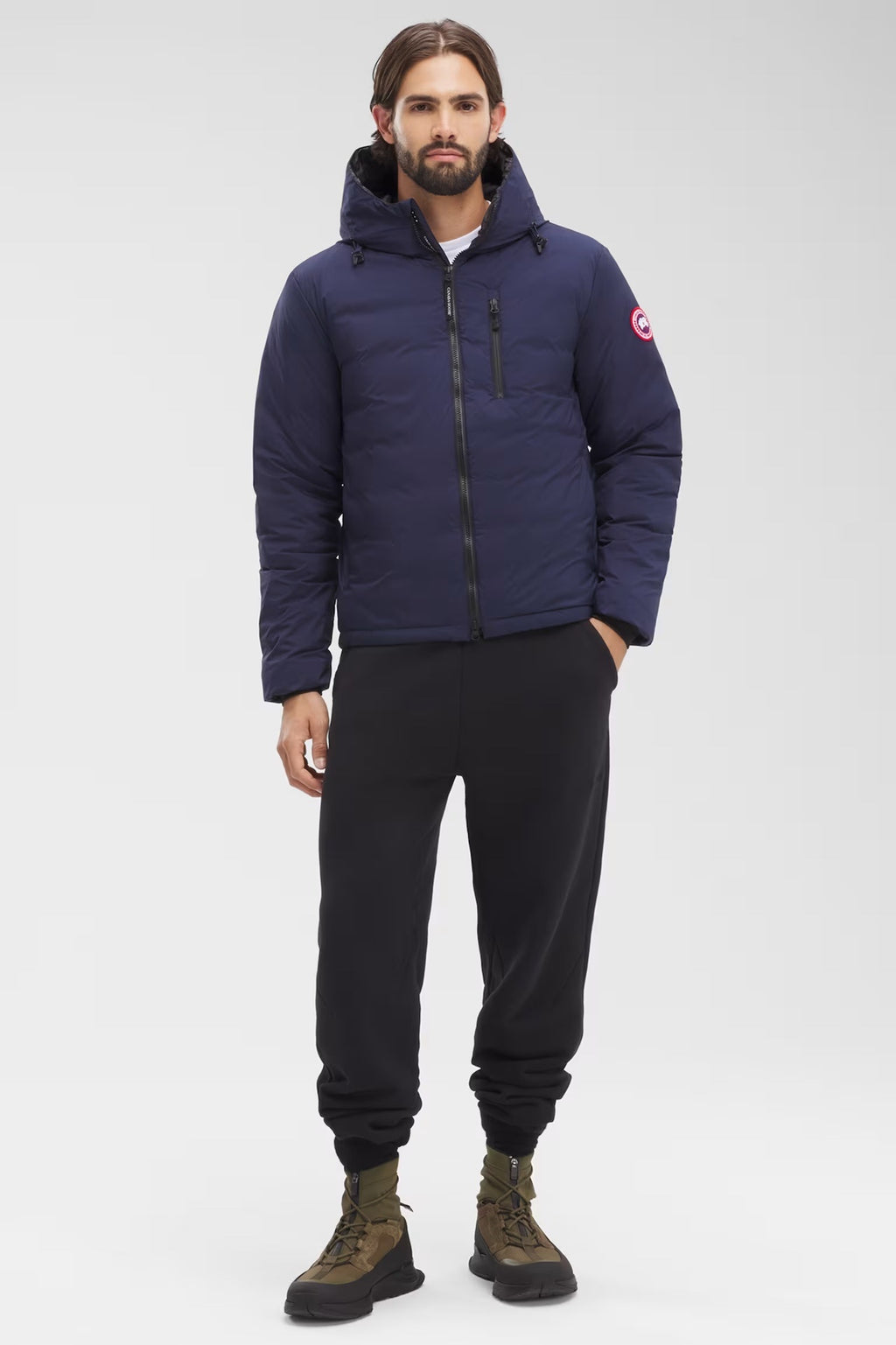 Canada Goose Lawrence Puffer Hooded Jacket — Men's Navy