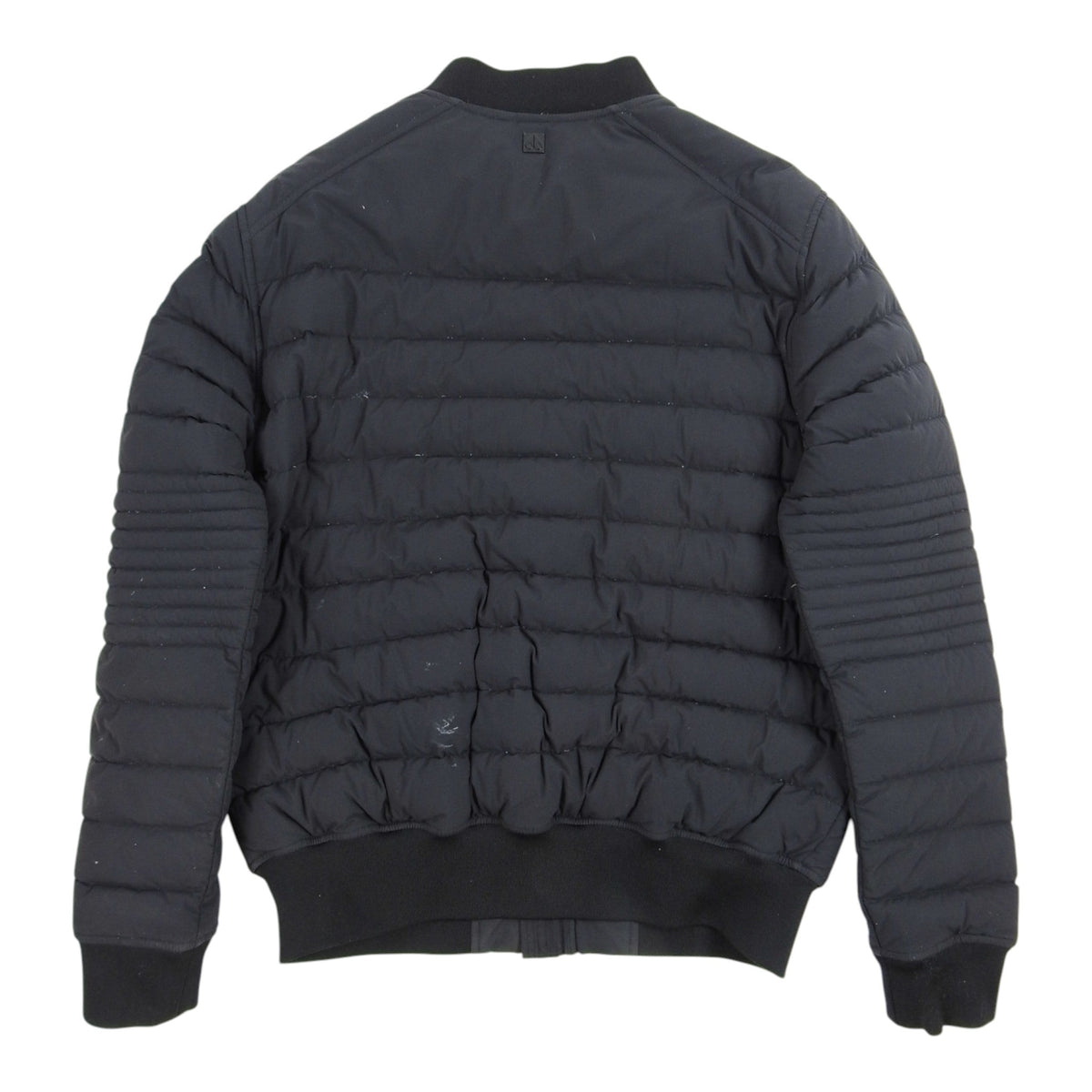 Moose Knuckles Down Bomber Jacket — Mixed Quilting, Curved Chest Pockets (Black)