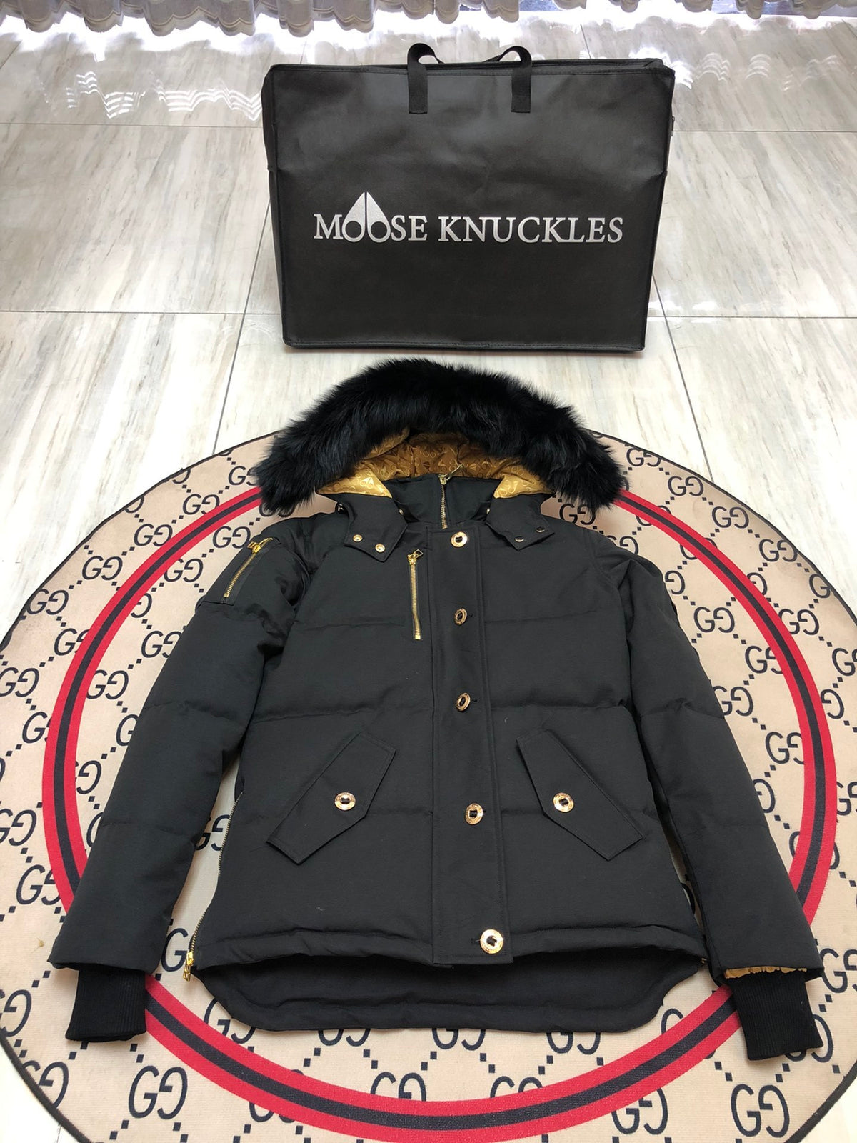 Moose Knuckles Down Jacket with Fur Hood — Women's