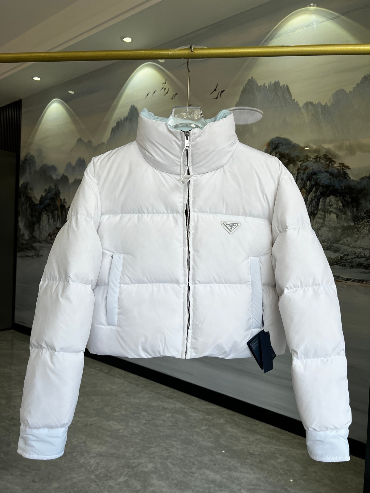 Prada Re-Nylon Cropped Down Jacket