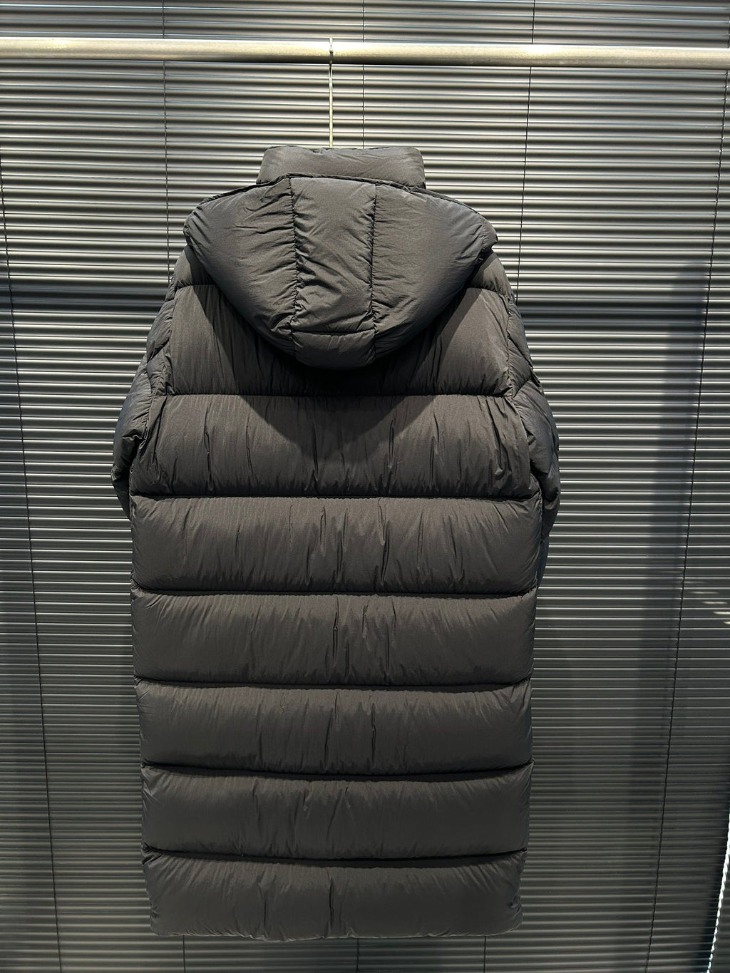 Moncler Long Matte Hooded Down Coat